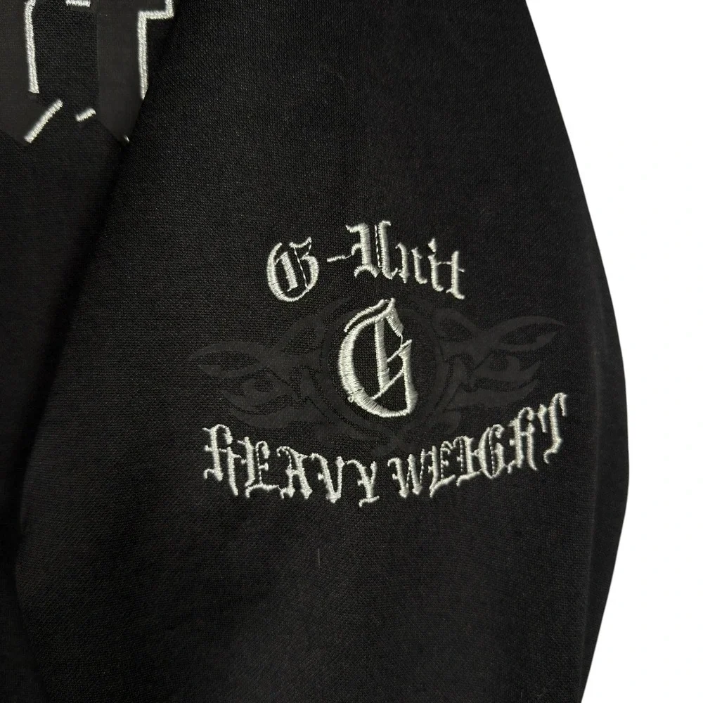 G-Unit Heavy Weight Jacket Mens XL Black Y2K Hip Hop Full Zip Streetwear